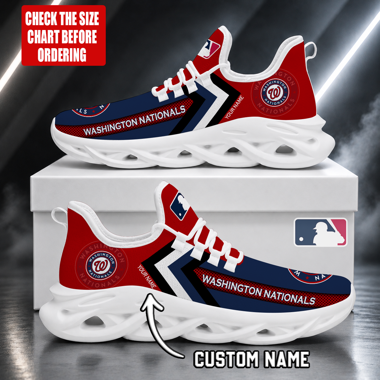 Limited Edition – Customized MLB Washington Nationals Max Soul Shoes - Image 2