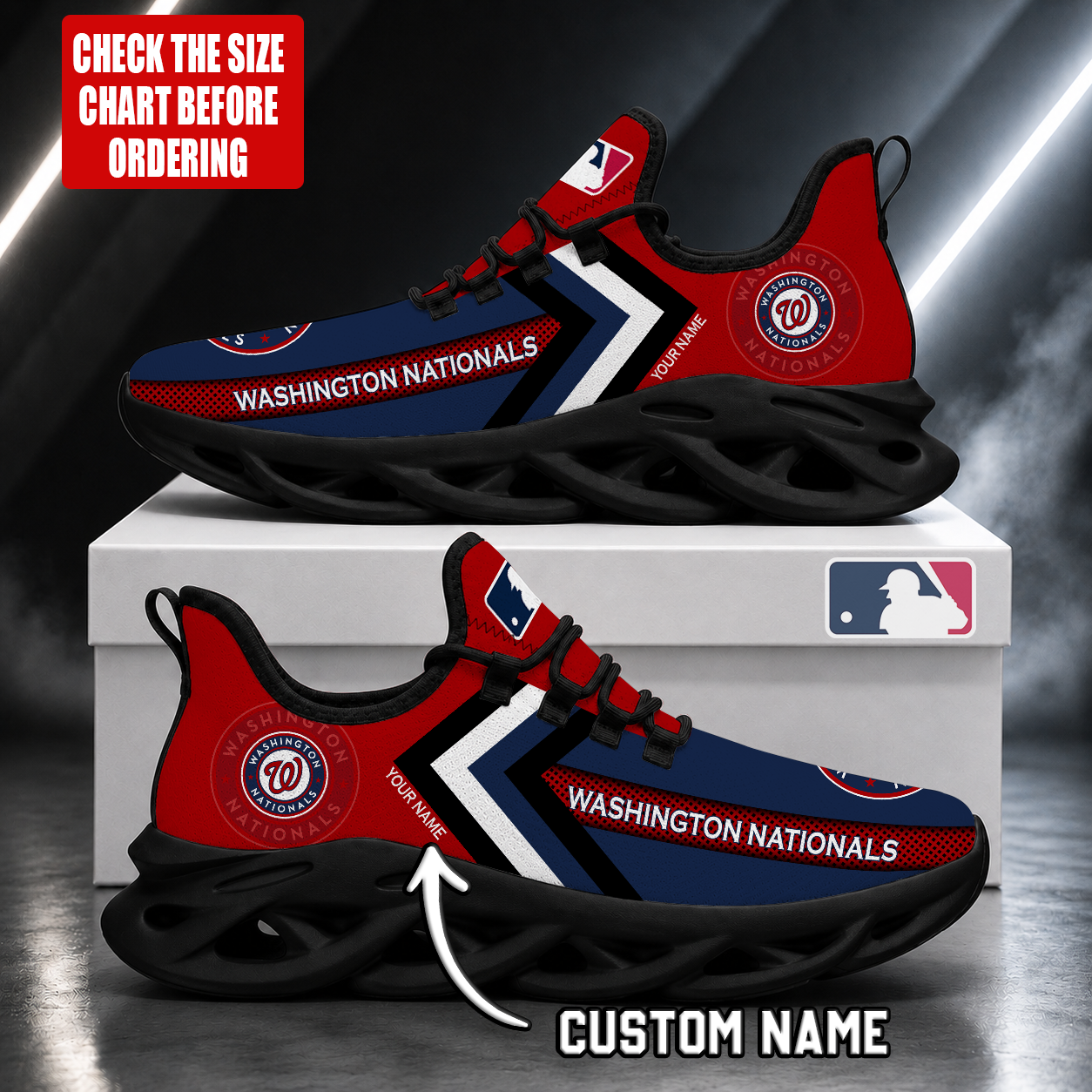 Limited Edition – Customized MLB Washington Nationals Max Soul Shoes
