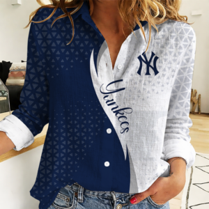 Limited Edition – Customized MLB New York Yankees Women Casual Shirt