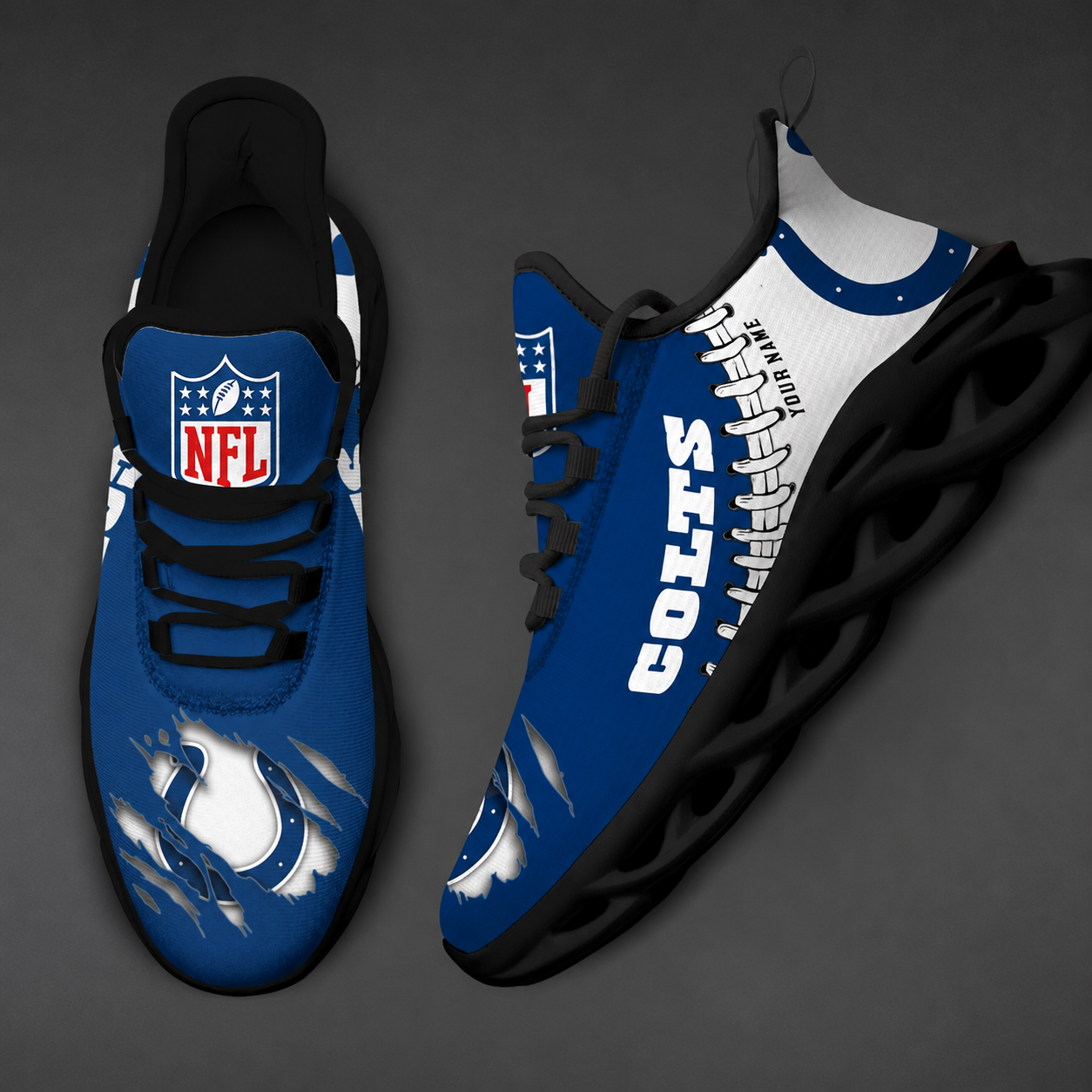 Limited Edition – Customized NFL Indianapolis Colts Unisex Max Soul Shoes - Image 2
