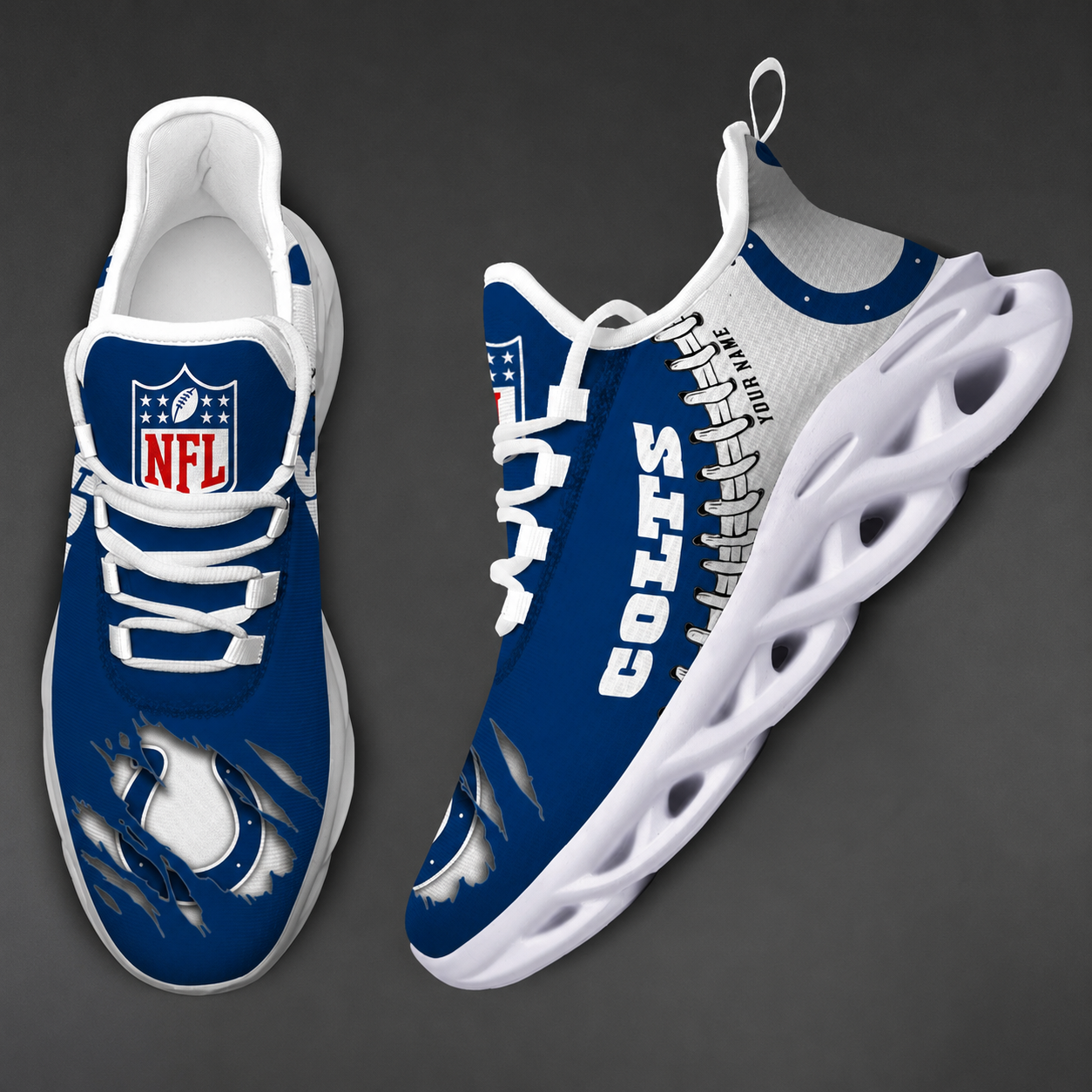 Limited Edition – Customized NFL Indianapolis Colts Unisex Max Soul Shoes