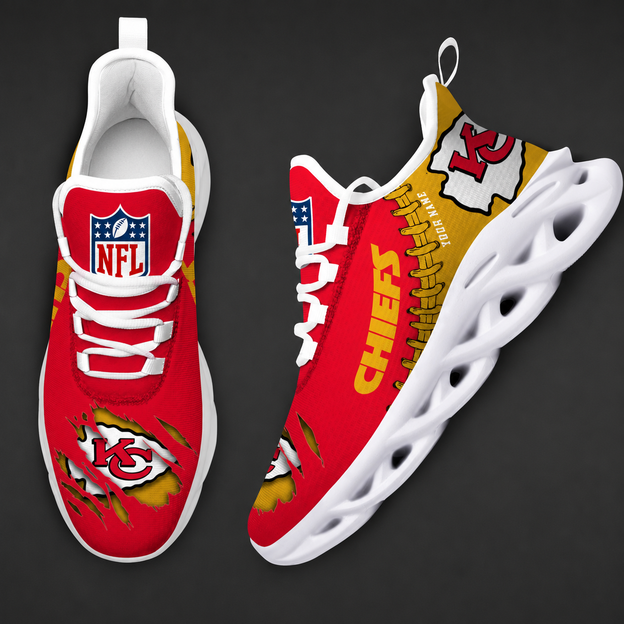 Limited Edition – Customized NFL Kansas City Chiefs Unisex Max Soul Shoes