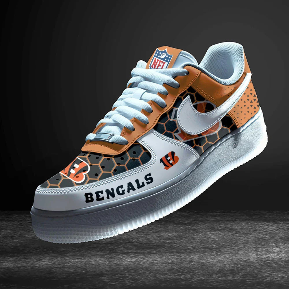 Limited Edition – Customized NFL Cincinnati Bengals Air Force 1 Sneakers