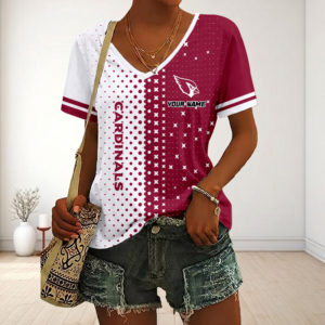 Limited Edition – Customized NFL Arizona Cardinals V-Neck Female Shirt