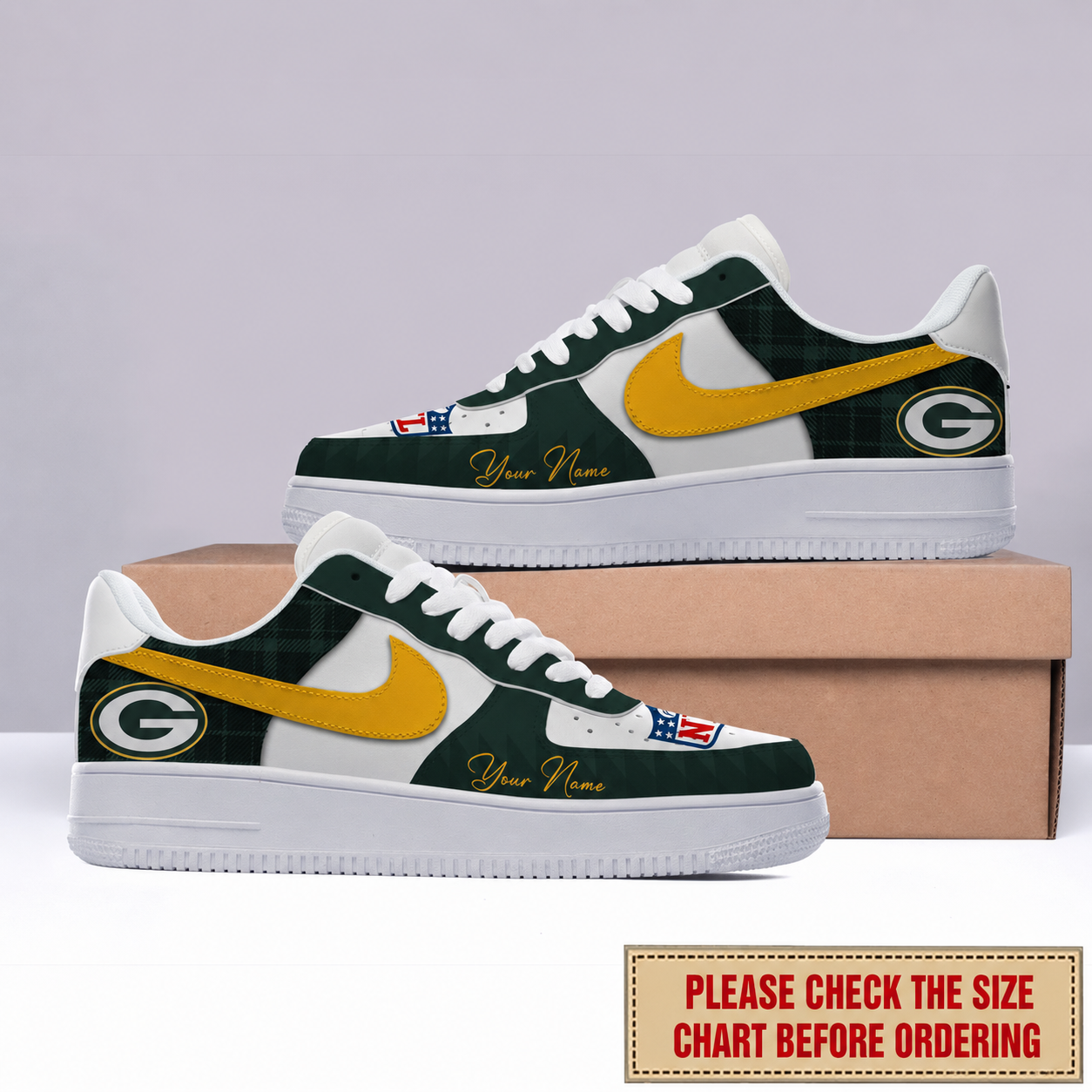 Limited Edition – Customized NFL Green Bay Packers Air Force 1 Shoes