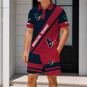 Limited Edition – Customized NFL Houston Texans Polo Shirt & Short Pants Set