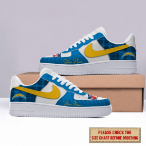 Limited Edition – Customized NFL Los Angeles Chargers Air Force 1 Shoes