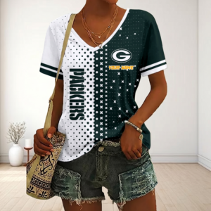 Limited Edition – Customized NFL Green Bay Packers V-Neck Female Shirt
