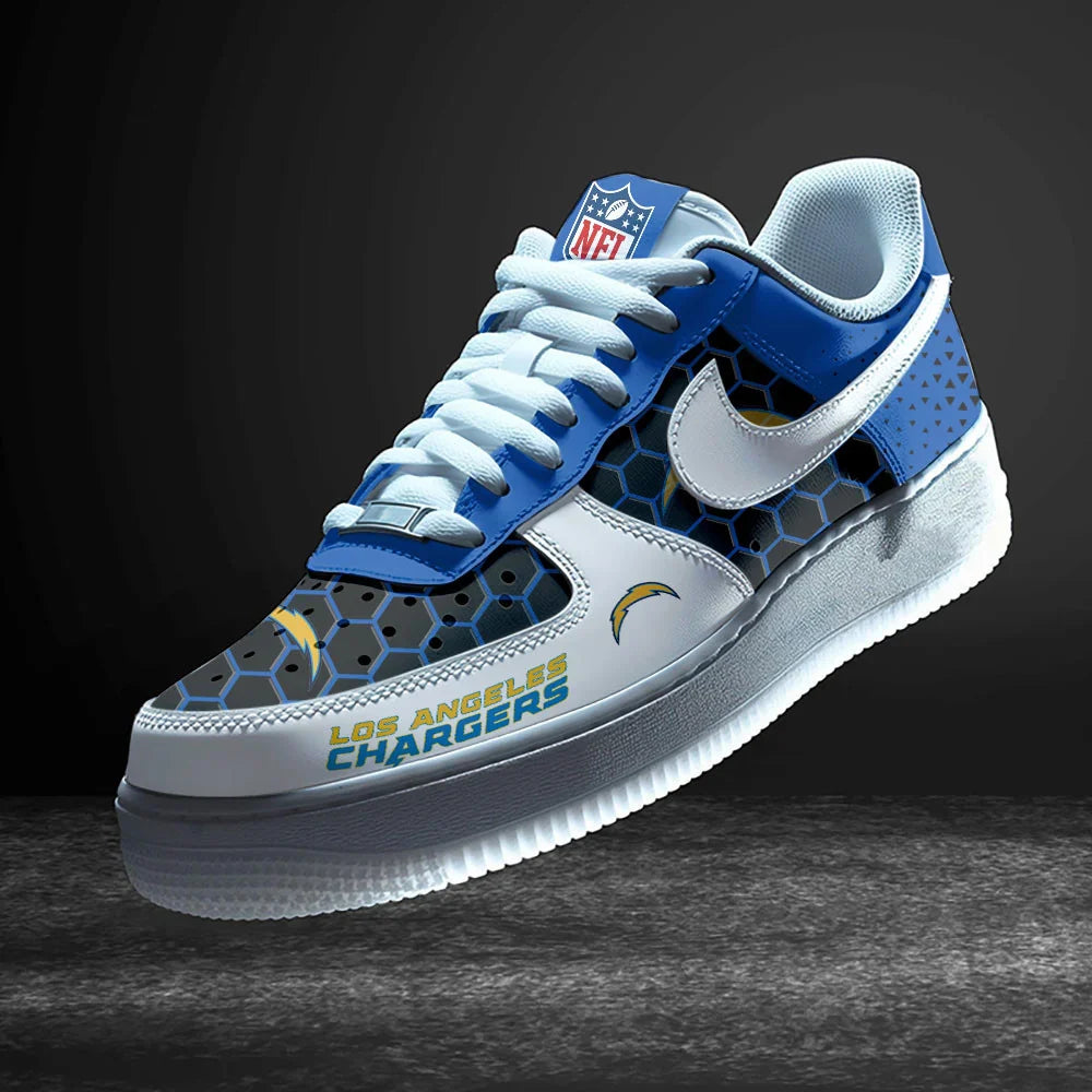 Limited Edition – Customized NFL Los Angeles Chargers Air Force 1 Sneakers