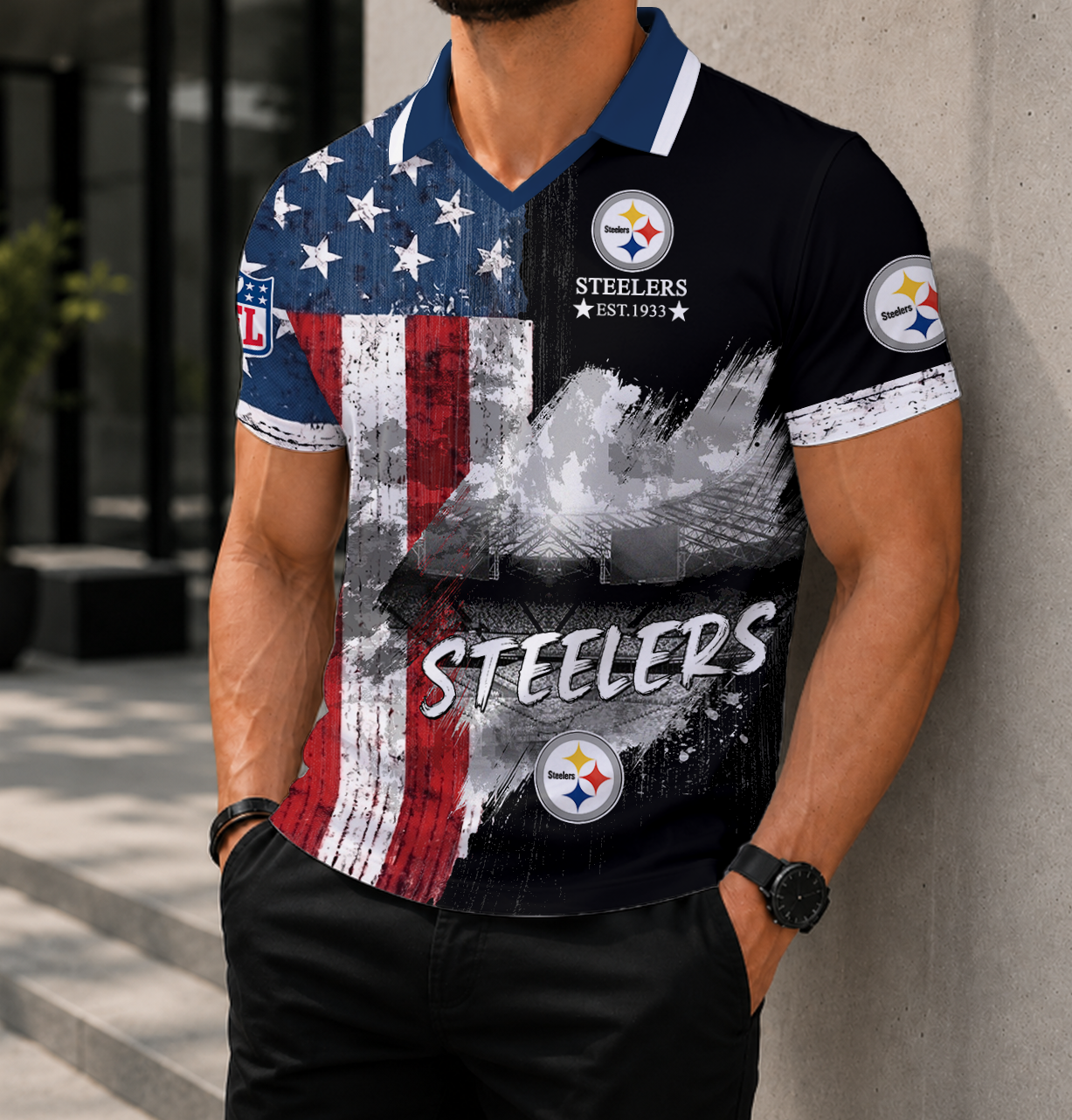 Limited Edition – Customized NFL Pittsburgh Steelers Polo Shirt