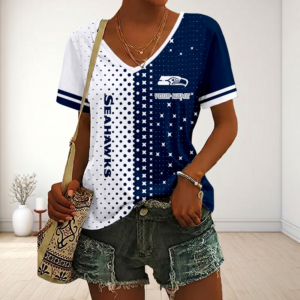 Limited Edition – Customized NFL Seatlle Seahawks V-Neck Female Shirt