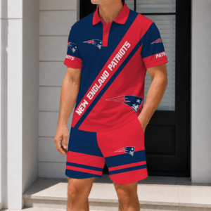 Limited Edition – Customized NFL New England Patriots Polo Shirt & Short Pants Set