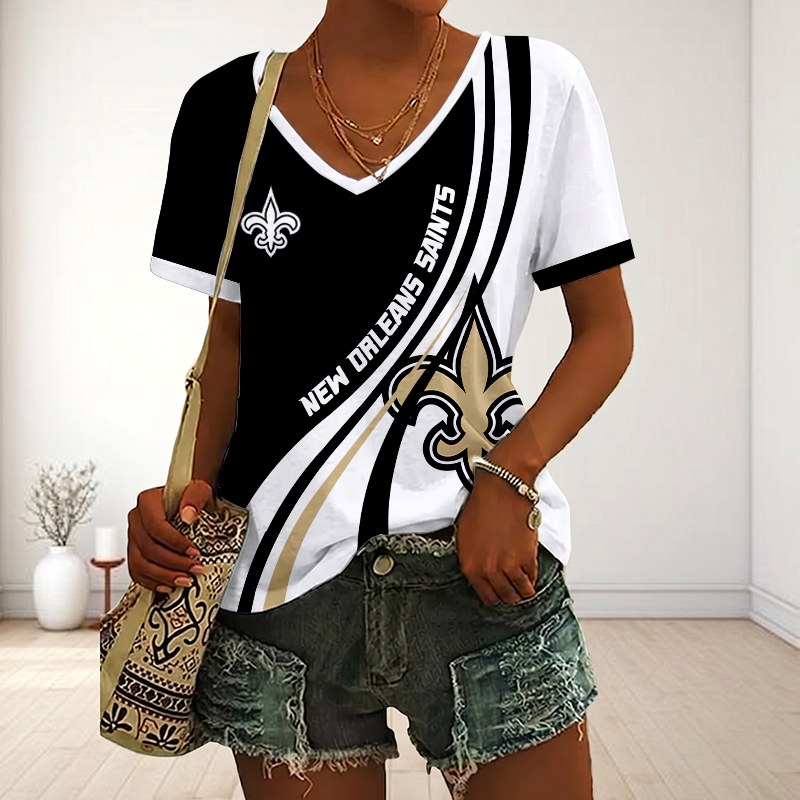 Limited Edition – Customized NFL New Orleans Saints V-Neck Female Shirt