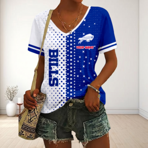 Limited Edition – Customized NFL Buffalo Bills V-Neck Female Shirt
