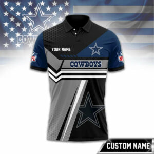 Limited Edition – Customized NFL Dallas Cowboys Zip Polo Shirt