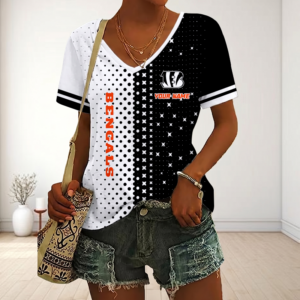 Limited Edition – Customized NFL Cincinnati Bengals V-Neck Female Shirt