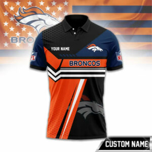 Limited Edition – Customized NFL Denver Broncos Zip Polo Shirt