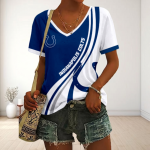 Limited Edition – Customized NFL Indianapolis Colts V-Neck Female Shirt