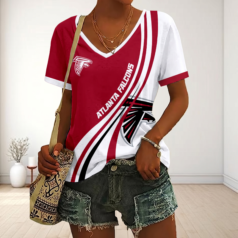 Limited Edition – Customized NFL Atlanta Falcons V-Neck Female Shirt