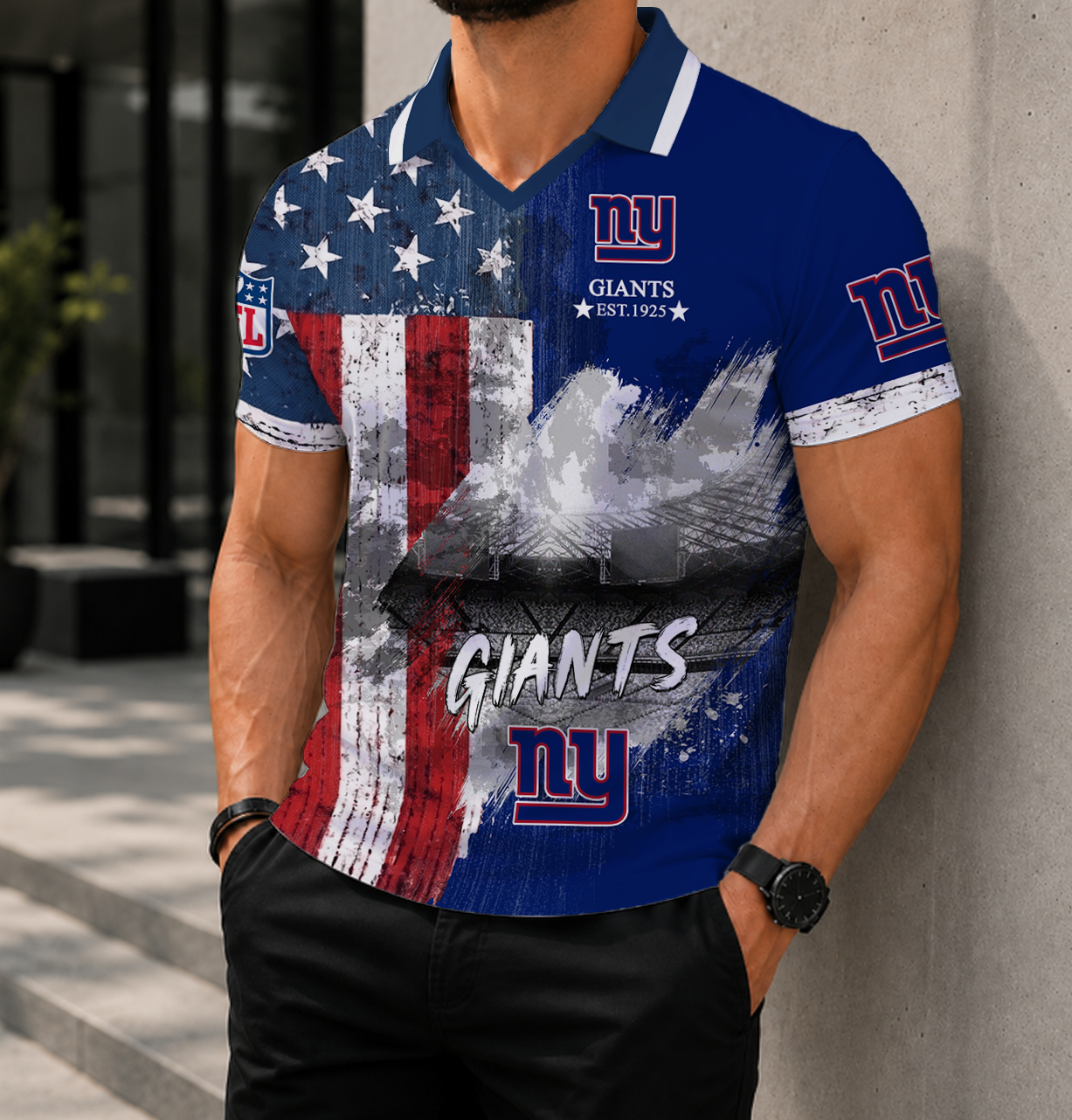 Limited Edition – Customized NFL New York Giants Polo Shirt