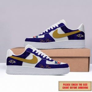Limited Edition – Customized NFL Baltimore Ravens Air Force 1 Shoes