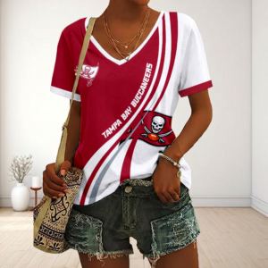 Limited Edition – Customized NFL Tampa Bay Buccaneers V-Neck Female Shirt