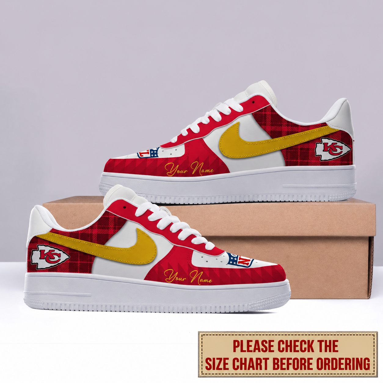 Limited Edition – Customized NFL Kansas City Chiefs Air Force 1 Shoes