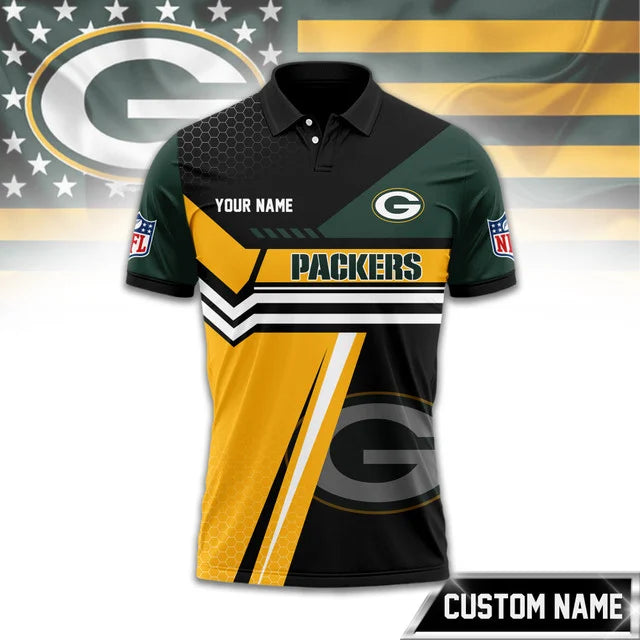Limited Edition – Customized NFL Green Bay Packers Zip Polo Shirt