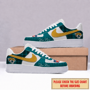 Limited Edition – Customized NFL Jacksonville Jaguars Air Force 1 Shoes