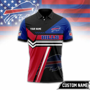 Limited Edition – Customized NFL Buffalo Bills Zip Polo Shirt