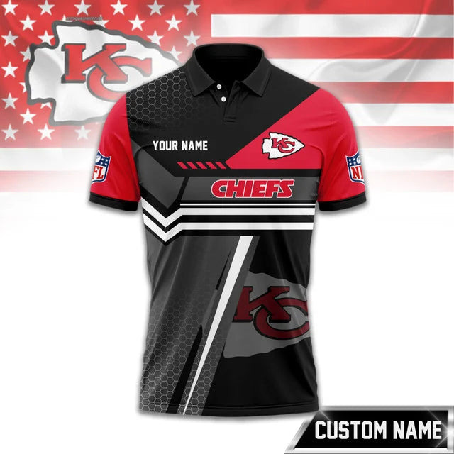 Limited Edition – Customized NFL Kansas City Chiefs Zip Polo Shirt