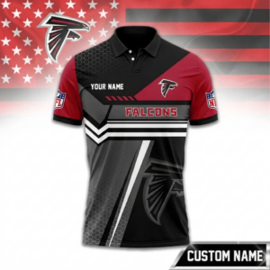 Limited Edition – Customized NFL Atlanta Falcons Zip Polo Shirt