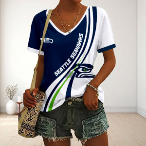 Limited Edition – Customized NFL Seatlle Seahawks V-Neck Female Shirt