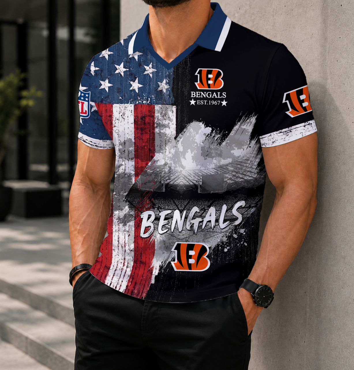Limited Edition – Customized NFL Cincinnati Bengals Polo Shirt