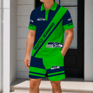 Limited Edition – Customized NFL Seattle Seahawks Polo Shirt & Short Pants Set