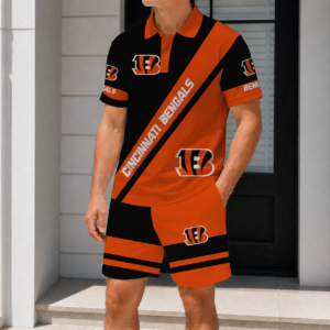 Limited Edition – Customized NFL Cincinnati Bengals Polo Shirt & Short Pants Set