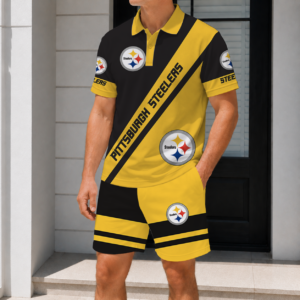 Limited Edition – Customized NFL Pittsburgh Steelers Polo Shirt & Short Pants Set