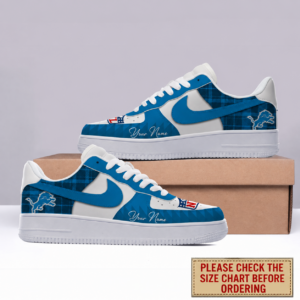 Limited Edition – Customized NFL Detroit Lions Air Force 1 Shoes