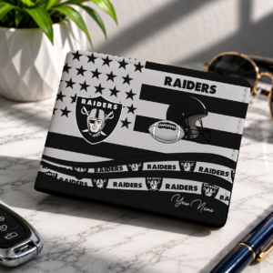 Limited Edition – Customized NFL Las Vegas Raiders Leather Wallet