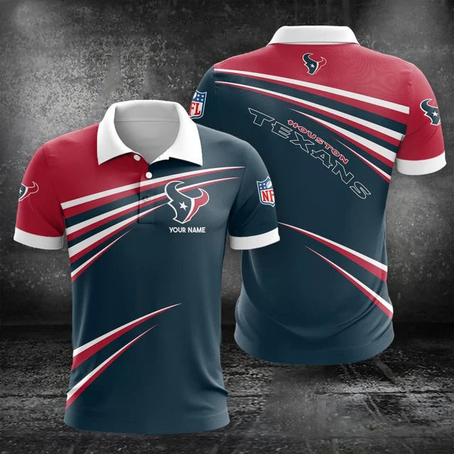 Limited Edition – Customized NFL Houston Texans Polo Shirt & Short Pants Set