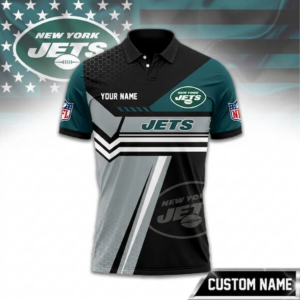 Limited Edition – Customized NFL New York Jets Zip Polo Shirt