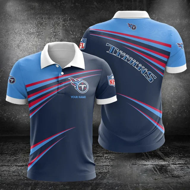 Limited Edition – Customized NFL Tennessee Titans Polo Shirt & Short Pants Set