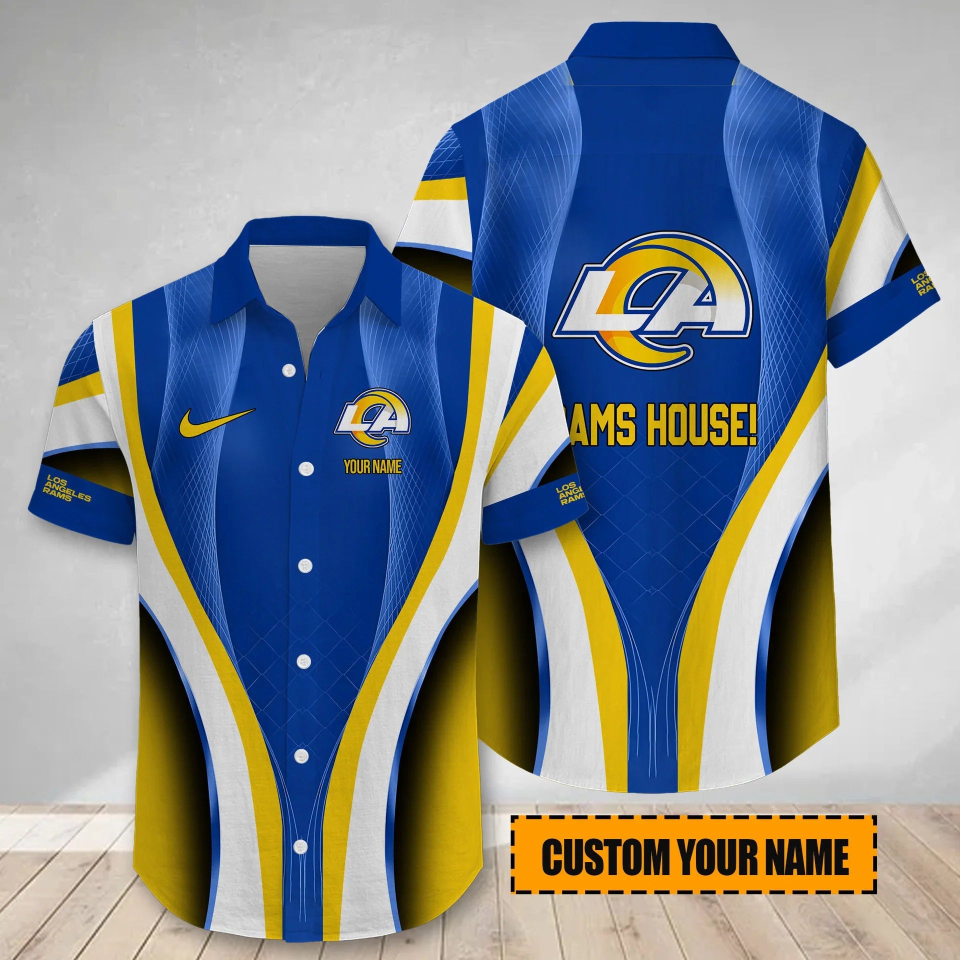 Limited Edition – Customized NFL Los Angeles Rams Hawaiian Shirt - Image 2