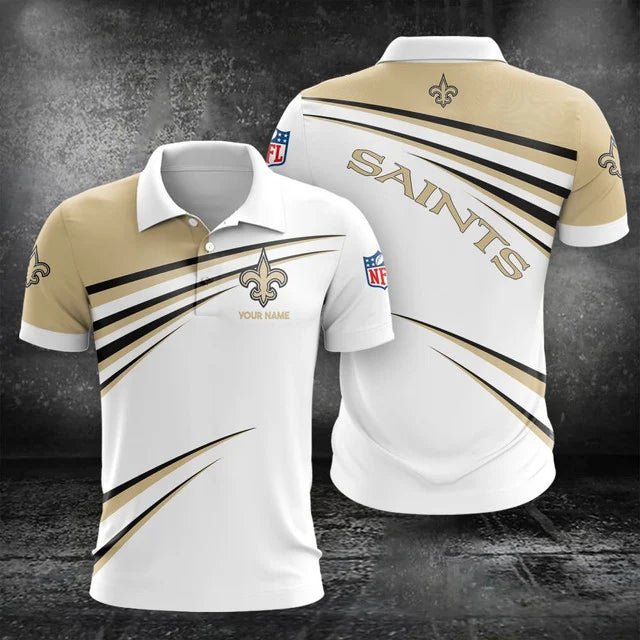 Limited Edition – Customized NFL New Orleans Saints Polo Shirt & Short Pants Set