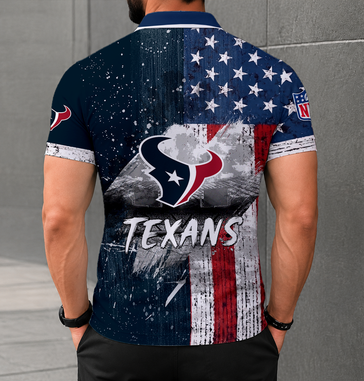 Limited Edition – Customized NFL Houston Texans Polo Shirt - Image 2