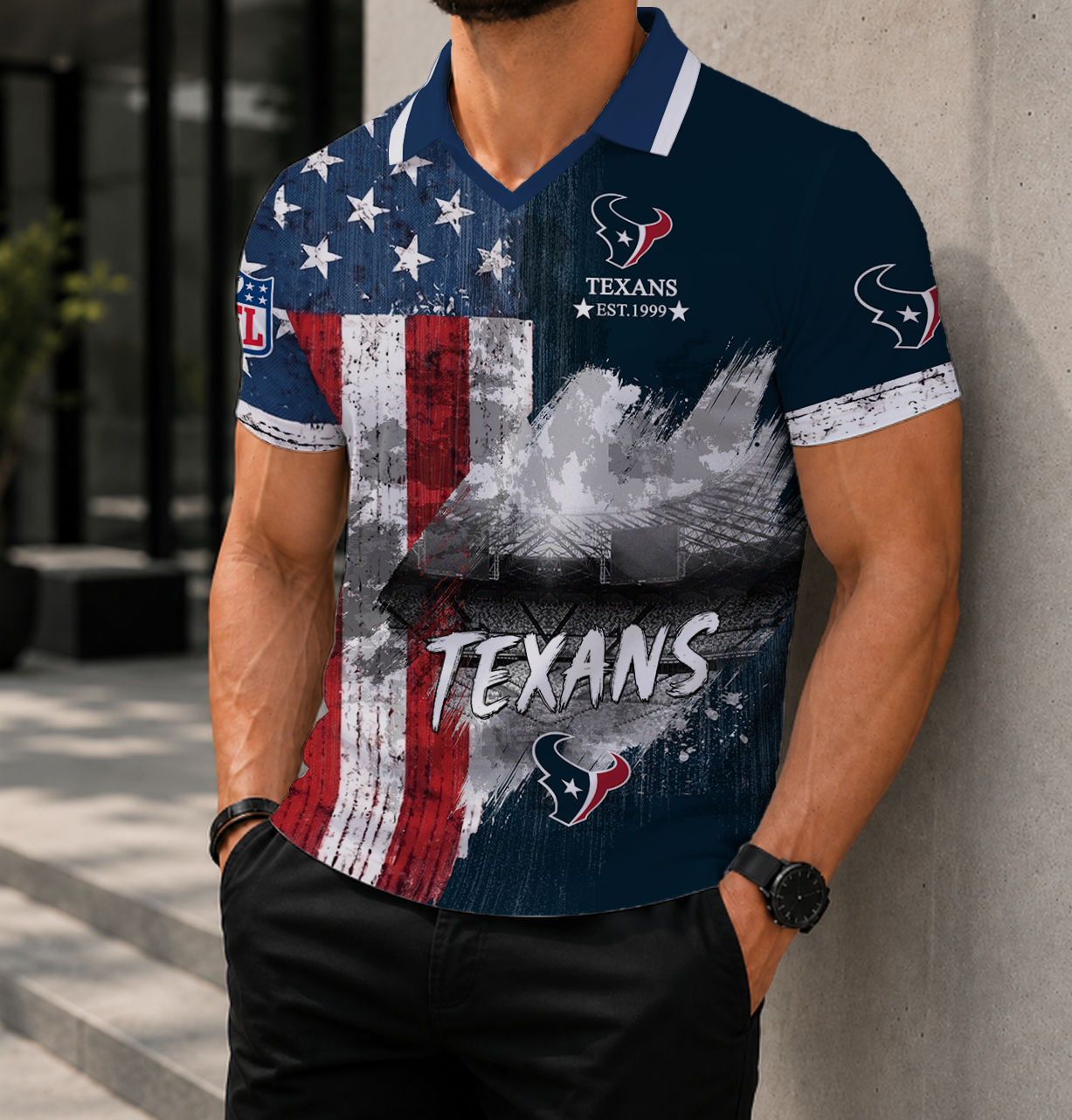 Limited Edition – Customized NFL Houston Texans Polo Shirt