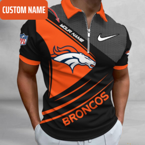Limited Edition – Customized NFL Denver Broncos Zip Polo Shirt