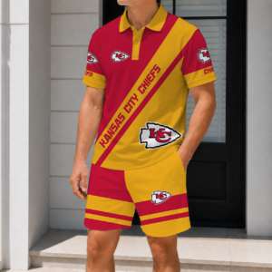 Limited Edition – Customized NFL Kansas City Chiefs Polo Shirt & Short Pants Set