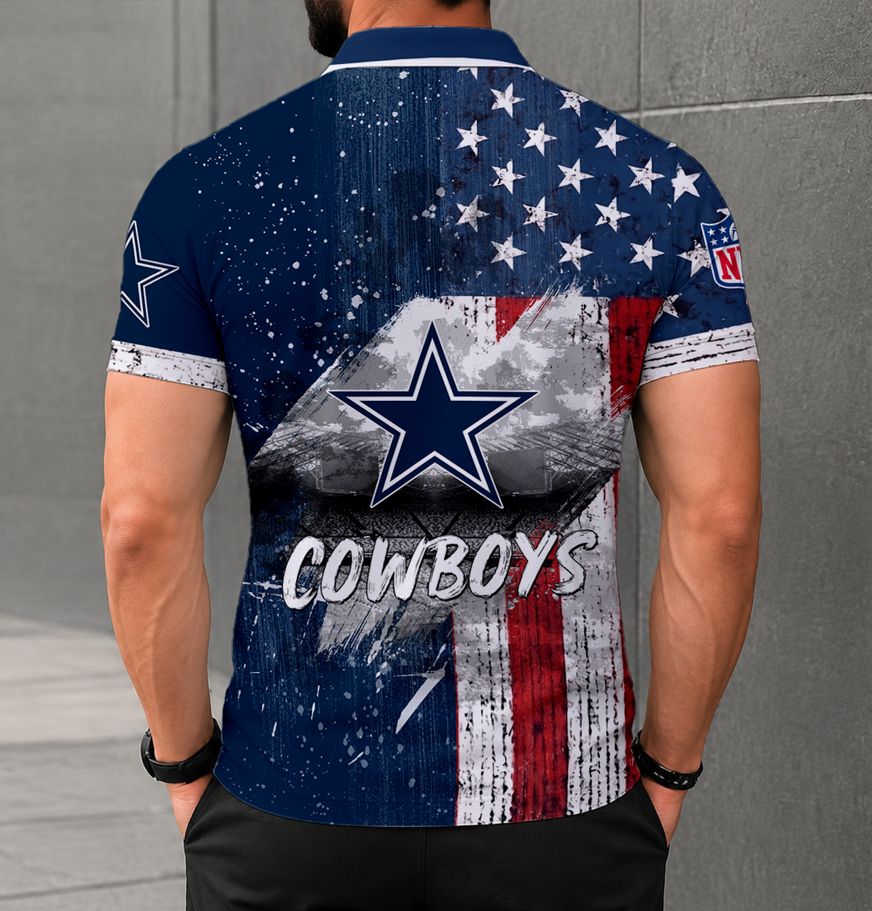 Limited Edition – Customized NFL Dallas Cowboys Polo Shirt - Image 2