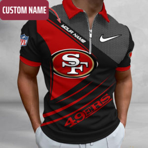 Limited Edition – Customized NFL San Francisco 49Ers Zip Polo Shirt